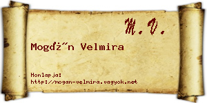 Mogán Velmira névjegykártya
